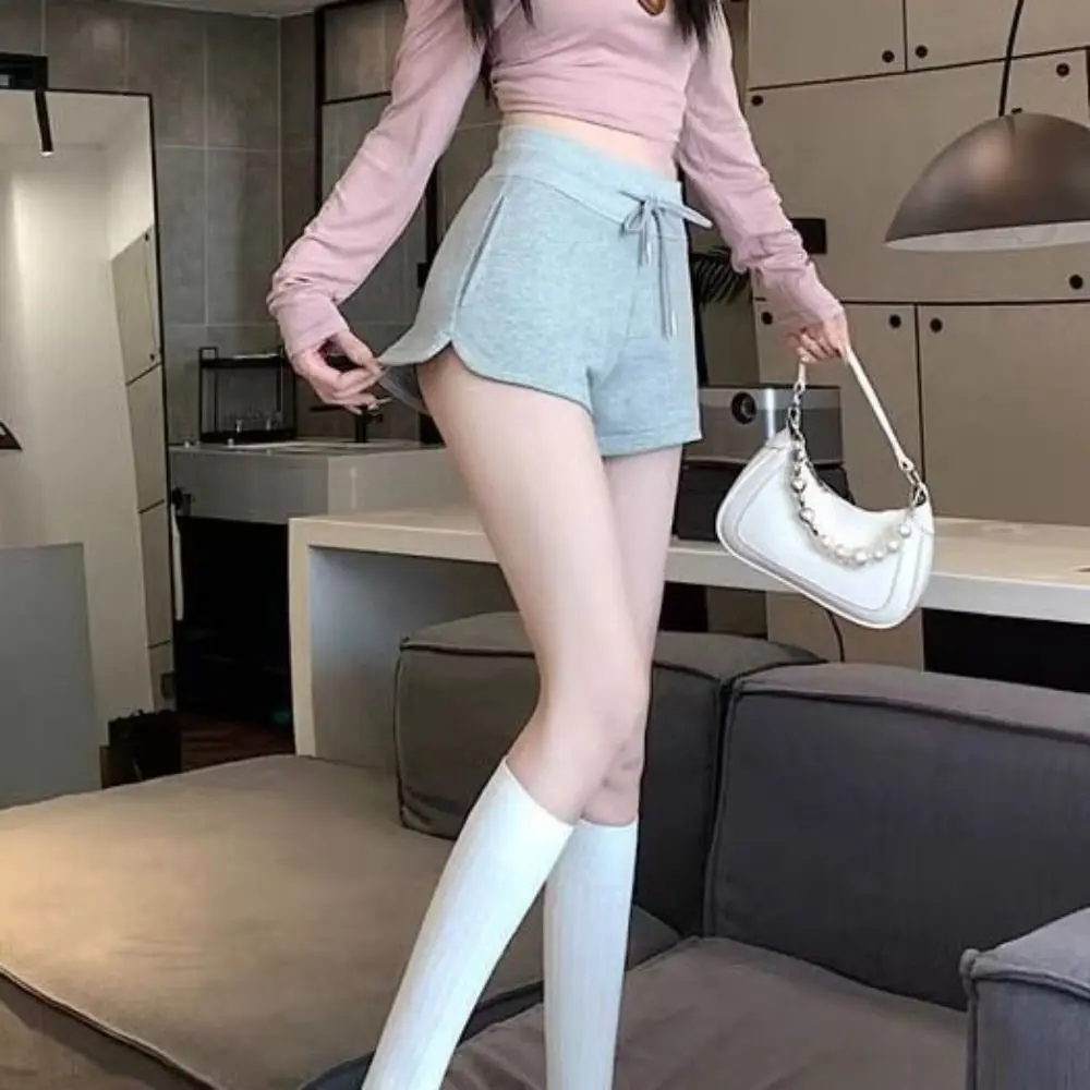 

Drawstring High Waist Shorts Slim Fit Pajamas Pants Hot Woman Short Pants Trousers American Style Summer Casual Shorts Club