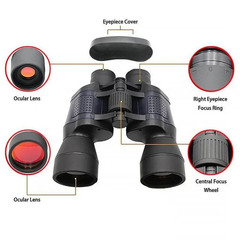 

Powerful 80X80 BAK4 FMC Binoculars 15000m Long Range HD Hunting Night Vision Telescope for Camping Tourism Outdoor Activities