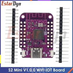 S2 Mini V1.0.0 WIFI IOT Board based ESP32-S2FN4R2 ESP32-S2 4MB FLASH 2MB PSRAM MicroPython Arduino Compatible