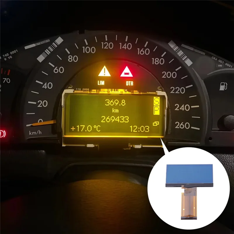 -A15I Cluster para W203 Clase C 2000-2004 W463 Clase G 2002-2007 Panel de instrumentos Pantalla LCD Reemplazo de píxeles Rep