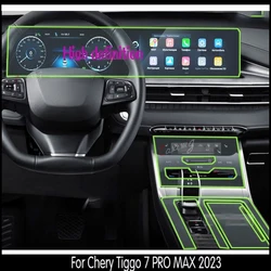 For Chery Tiggo 7 PRO MAX 2023 Car Accessories Navigation Screen Center Console TPU Transparent Membrane Protector Film