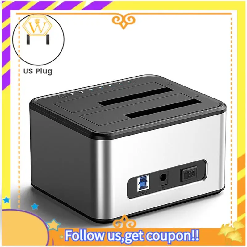 أحدث-2.5/3.5 بوصة SSD حاوية القرص الصلب الخارجي ثنائي الخليج محطة إرساء القرص الصلب SATA إلى USB 3.0 HDD