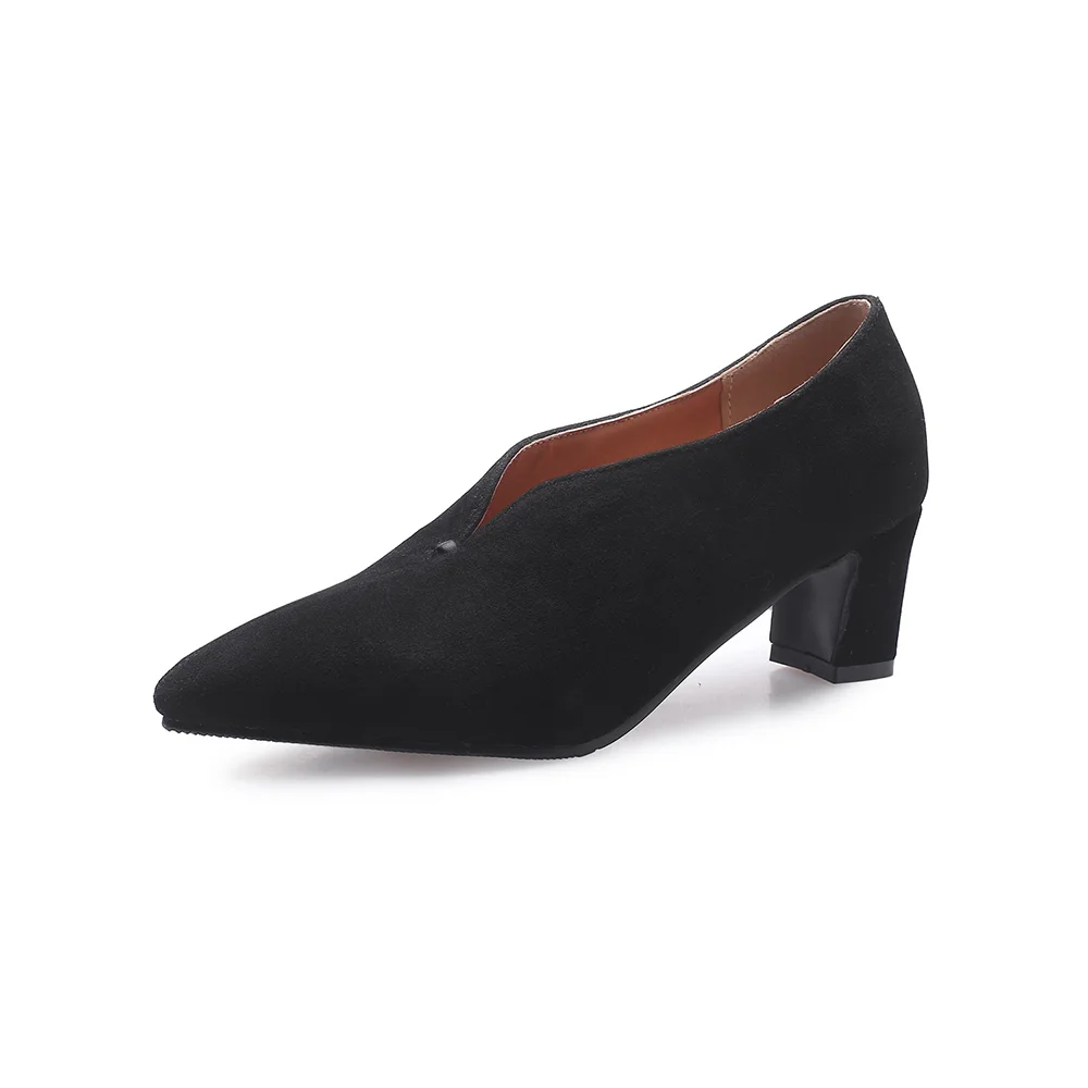 العلامة التجارية الجديدة ربيع أسود رمادي المرأة مضخات رسمية عالية الكعب عارية سيدة أحذية المدارس زائد حجم كبير صغير 12 28 43 48