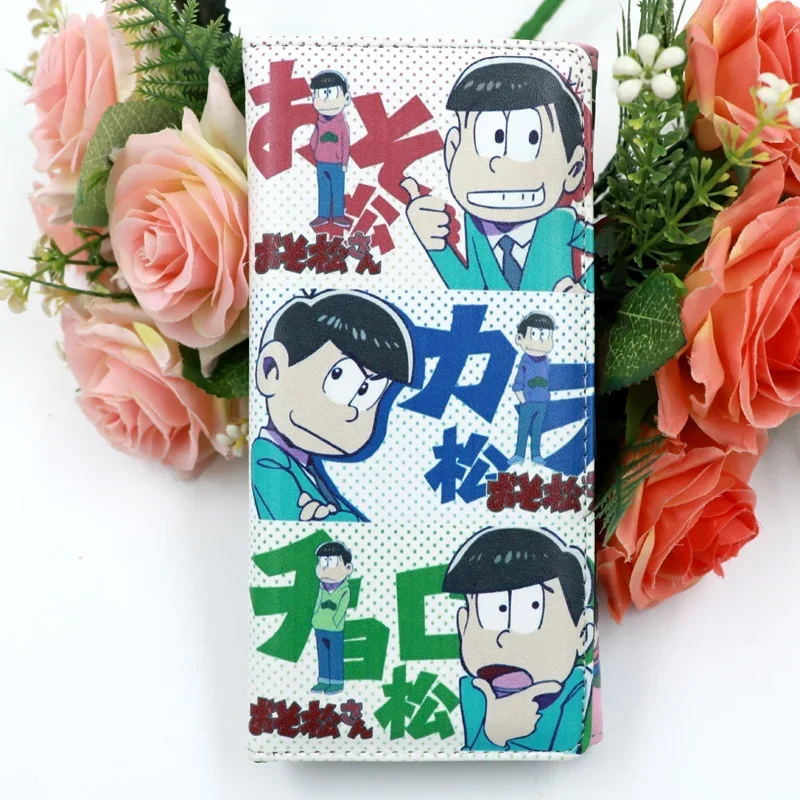 

Мужские кошельки Osomatsu-san с рисунком из искусственного аниме, Женский кошелек на пуговицах