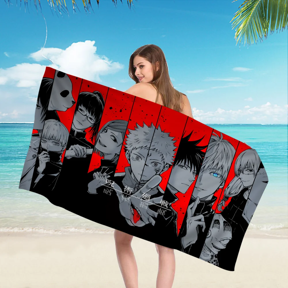 

Anime Jujutsu Kaisen Big Microfiber Beach Towels Quick Dry Towel Sand Beach Towels Pool Towel For Travel Swim Pool Yoga