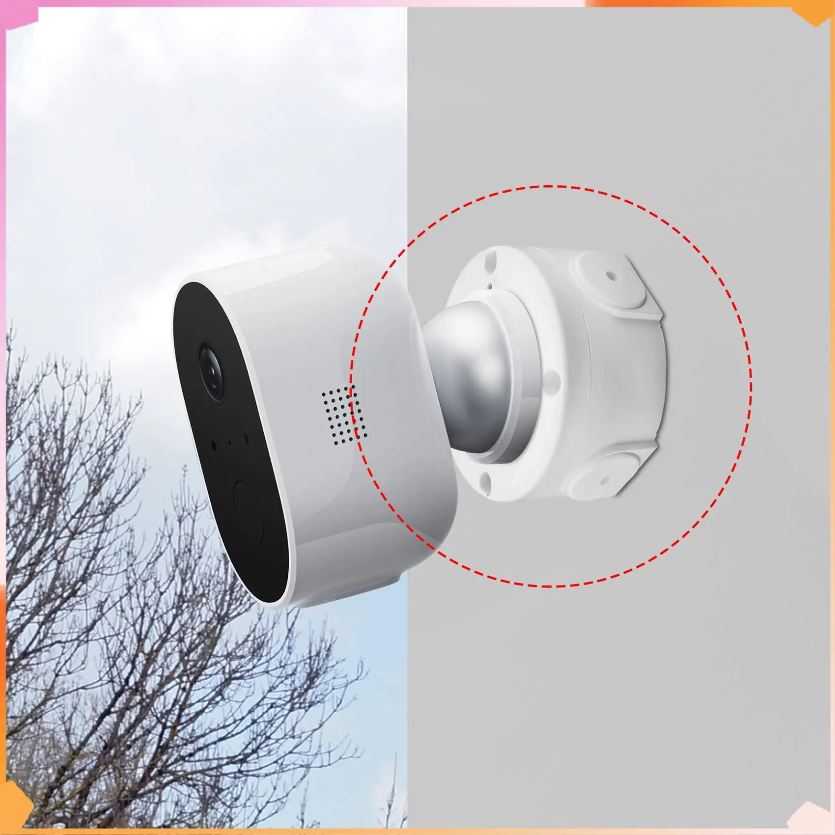 

Universal Security Camera Junction Box Mount Bracket,Outdoor Use Waterproof Wall Ceiling Mount Cable Base Boxes