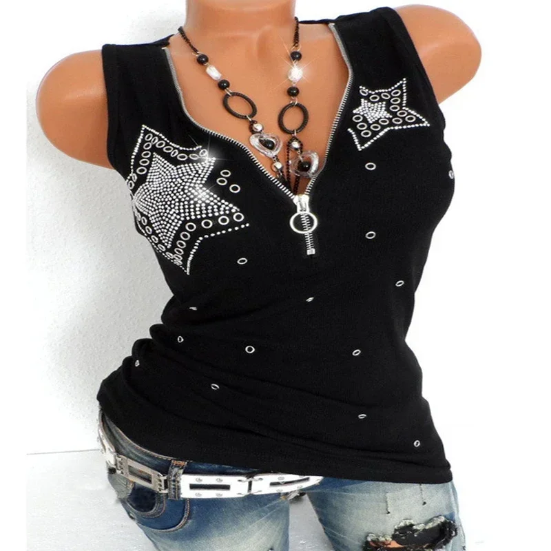 

Fashion Harajuku Sexy Tank Top Woman Clothes Casual T Shirt Women Clothing Camis Summer T-Shirt Ladies Tees Streetwear Vintage