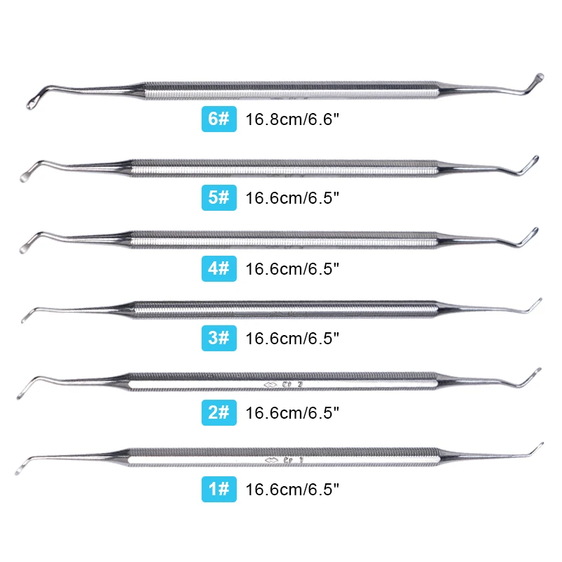 1pc Stainless Steel Dental Tooth Cleaning Excavator Double Head Spoon Plaque Scaler Dentist Instruments ﻿