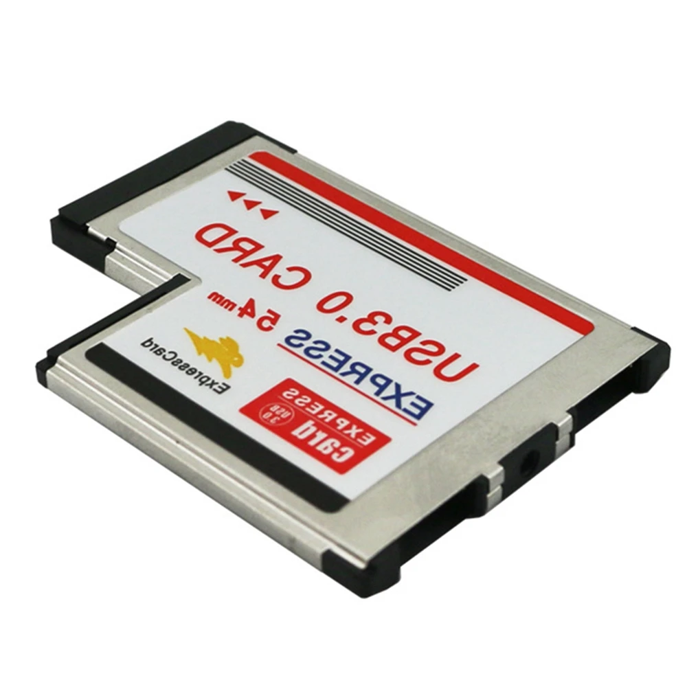 노트북용 익스프레스 카드 어댑터, PCMCIA 듀얼 2 포트 전송 속도, USB 3.0, 최대 5Gbps, 480/1, 12Mbps, 54mm