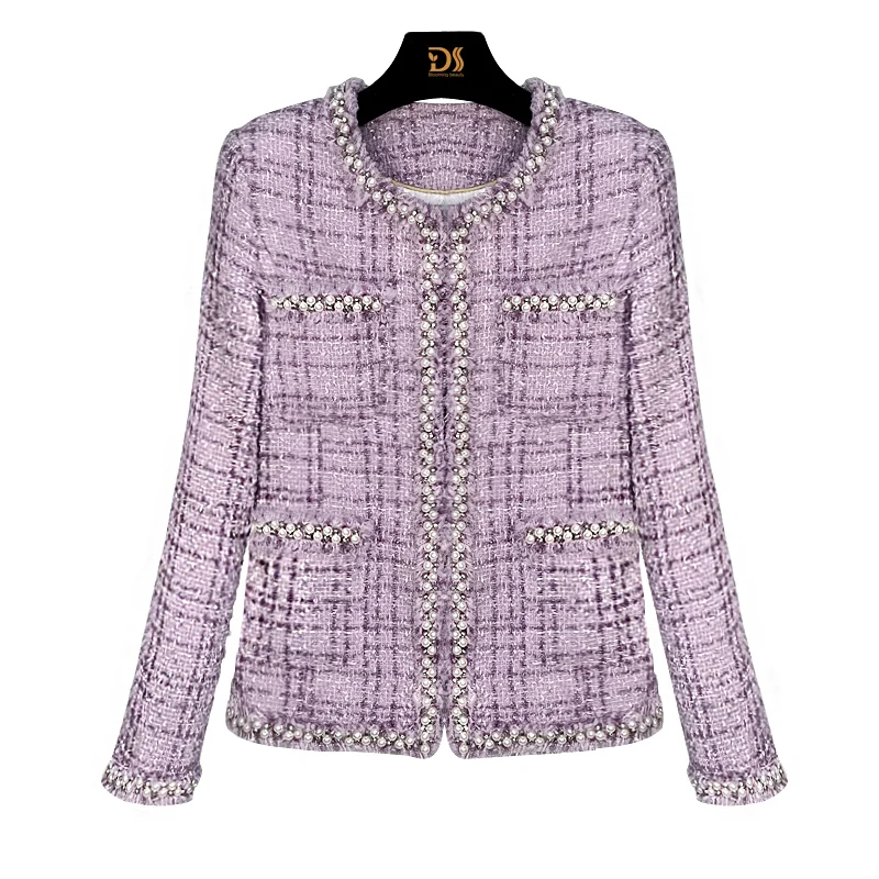

2025 Fashion Heavy Industry Beading Celebrity Temperament High-End Atmosphere Design Jacket