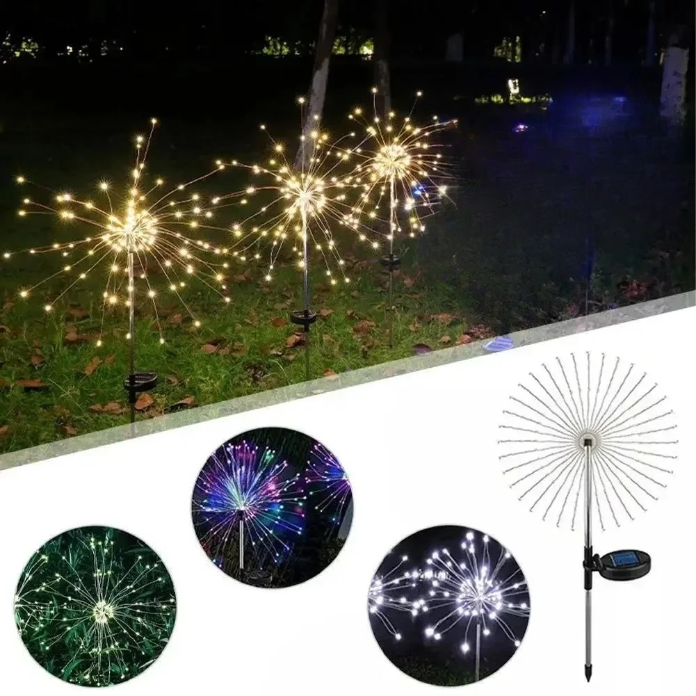 LED Solar Firework Path Lights Garden Decoration Fairy Lights Outdoor Waterproof Lawn Lamp for Garden Landscape Lawn Decor view 6