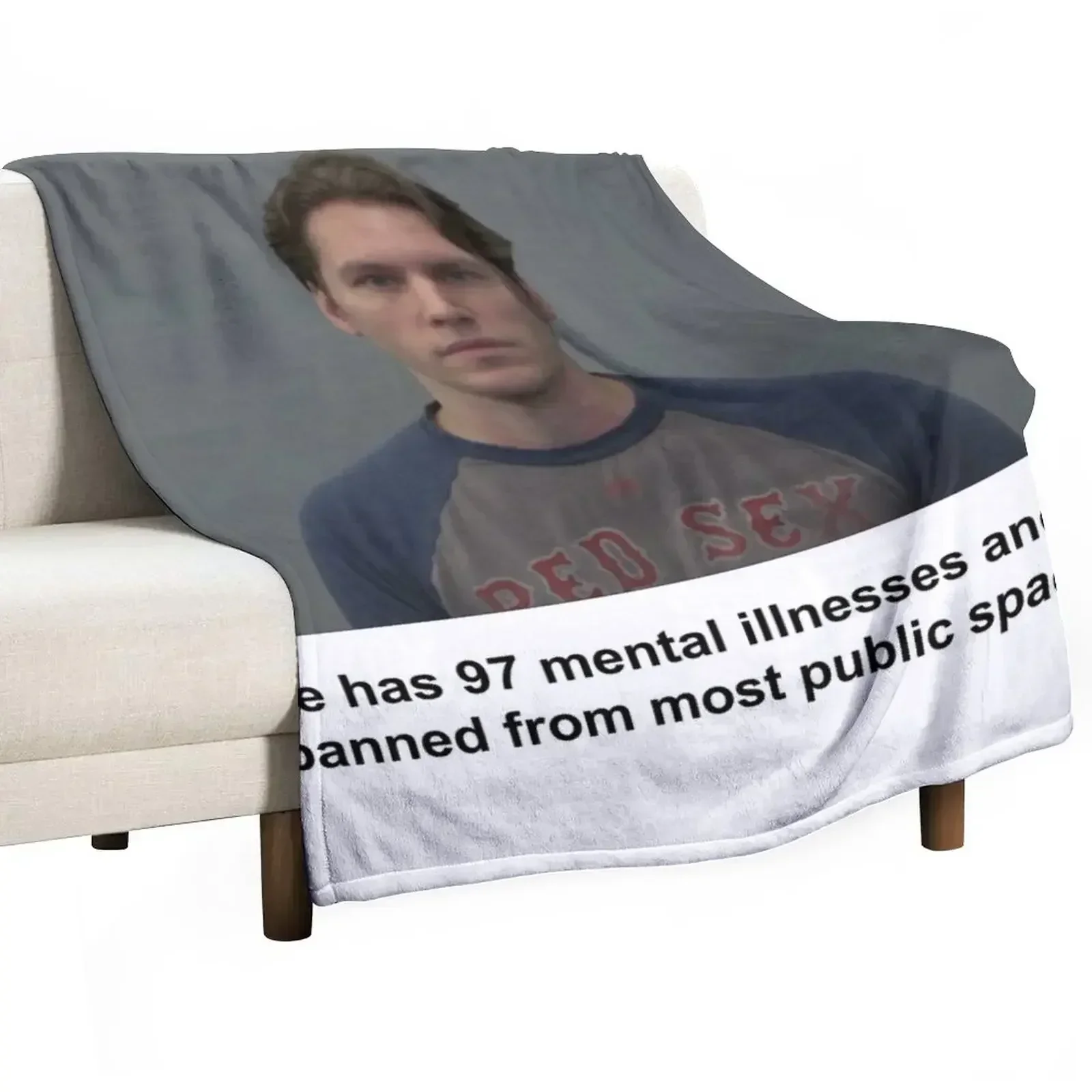 

jerma has 97 mental illnesses Throw Blanket Furry Decorative Throw valentine gift ideas Fashion Sofas Blankets