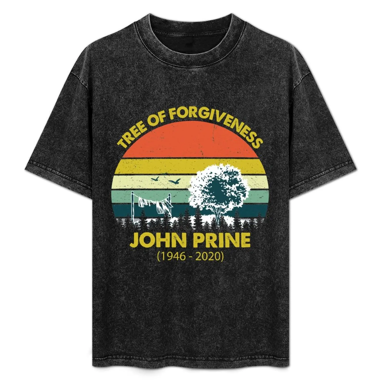 

John Prine Tree of Forgivess Vintage T-Shirt Stretch Fabric Comfort T-Shirt