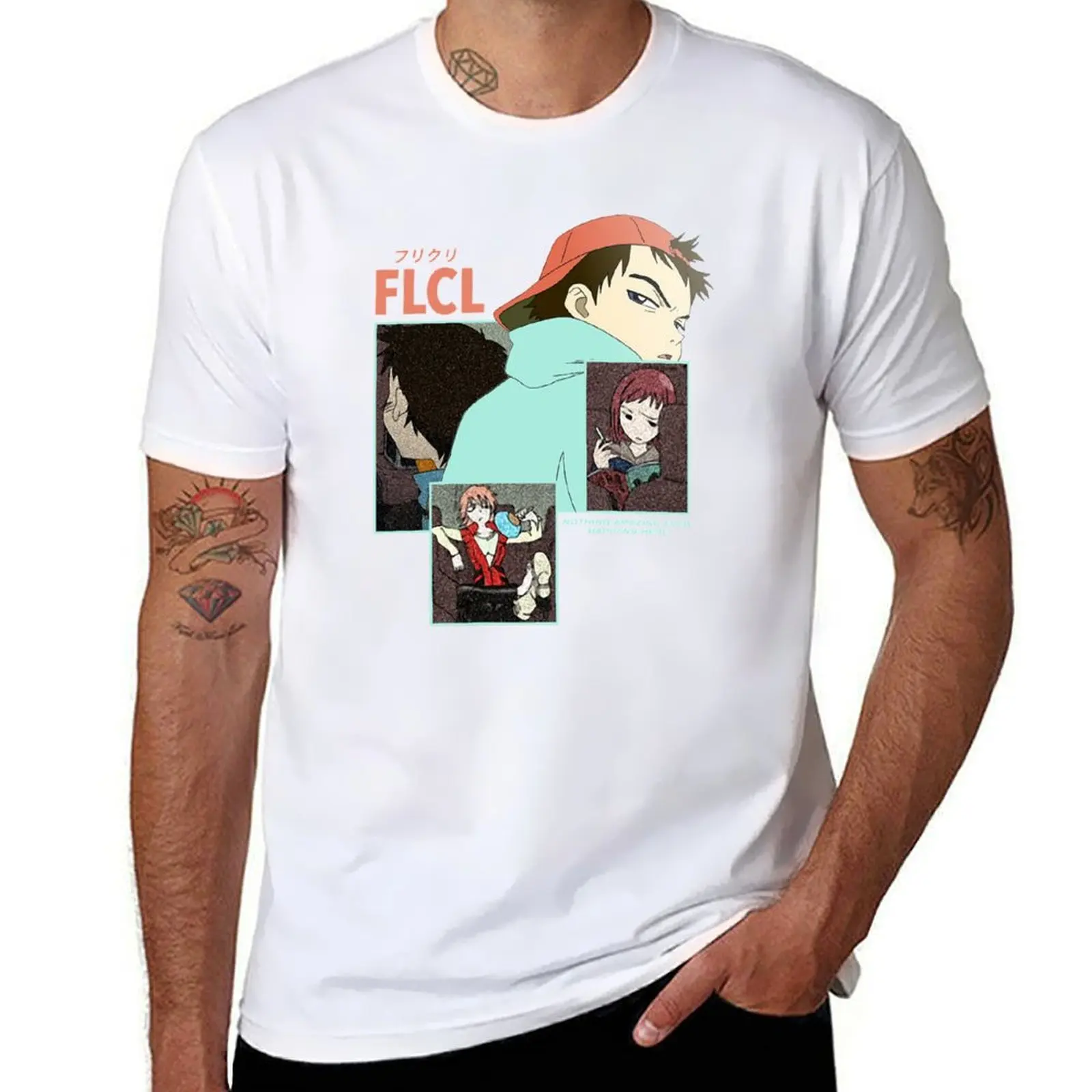 

FLCL ''DEAD END'' V1 T-Shirt t shirts for man graphic tees t shirt men 100% cotton luxury brand T-Shirt