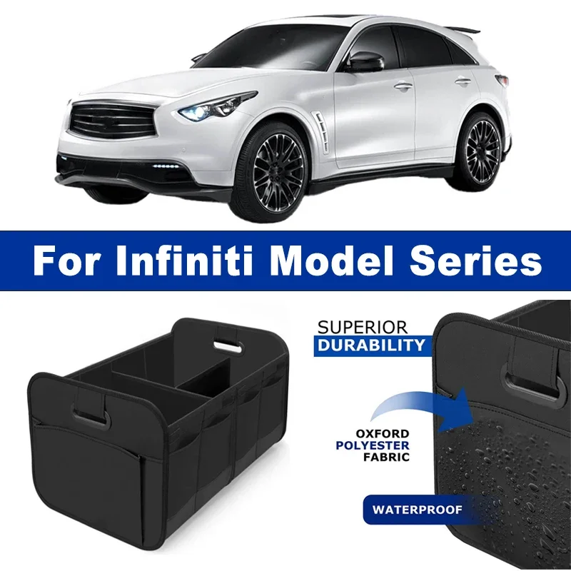 

Foldable Car Organizer Portable Storage Box With Side Net for Infiniti Q50 Q60 Q70 QX50 QX55 QX60 QX80 EX FX G M I30 QX4