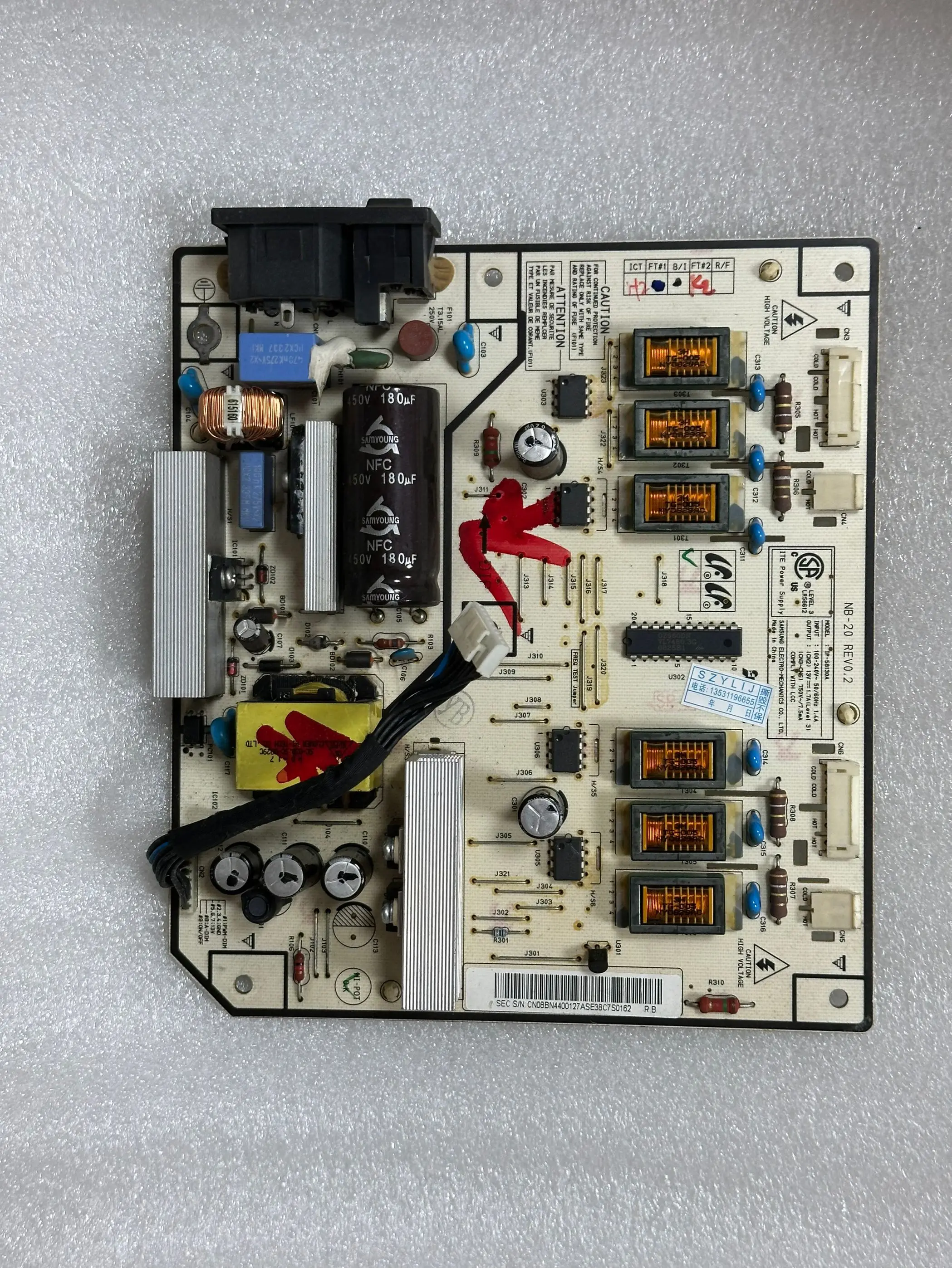 204T High voltage board 215TW High voltage board IP-58130A Power board NB-20 REV0.2