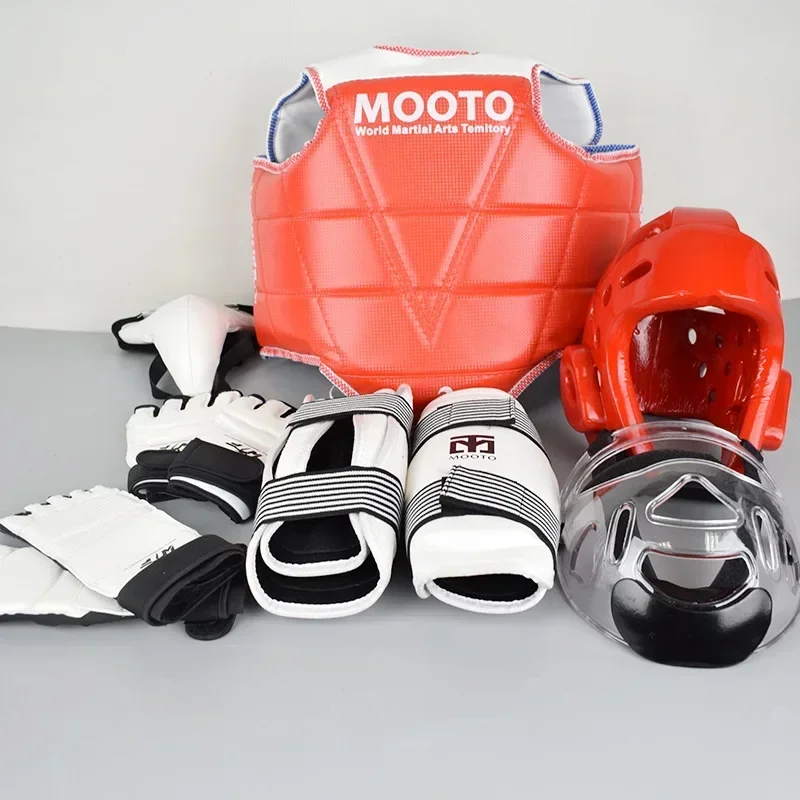 8pcs Full Set Taekwondo Protective Gear Actual Combat Equipe Thick Competition Martial Arts Combat Protector Set Gear Training