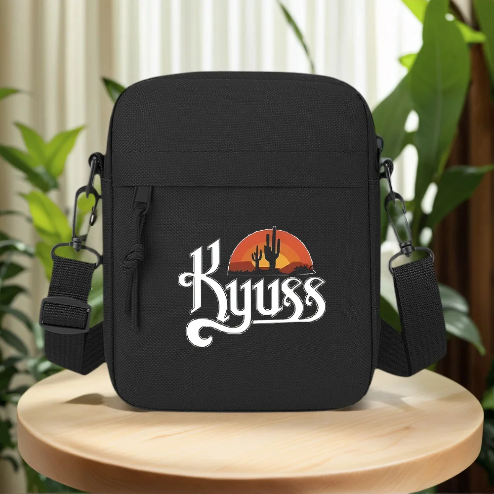 Kyuss desert sunset cactus  Men Crossbody Bag Single Shoulder Women Cartoon Anime Film Printing Design Unisex