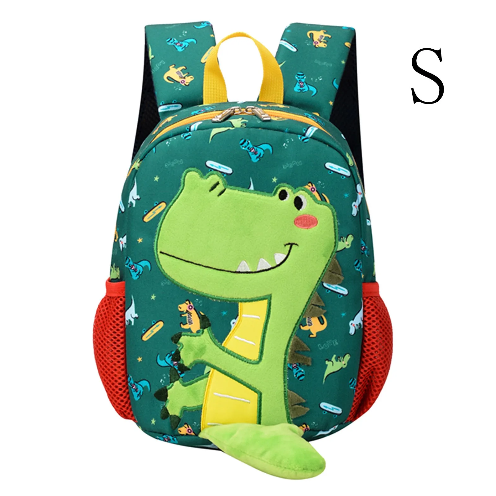 School Starts Season Student Bag Fashion Breathable Dinosaur Print Child Zipper Cartoon School Bag Backpack Bookbags Back Pack