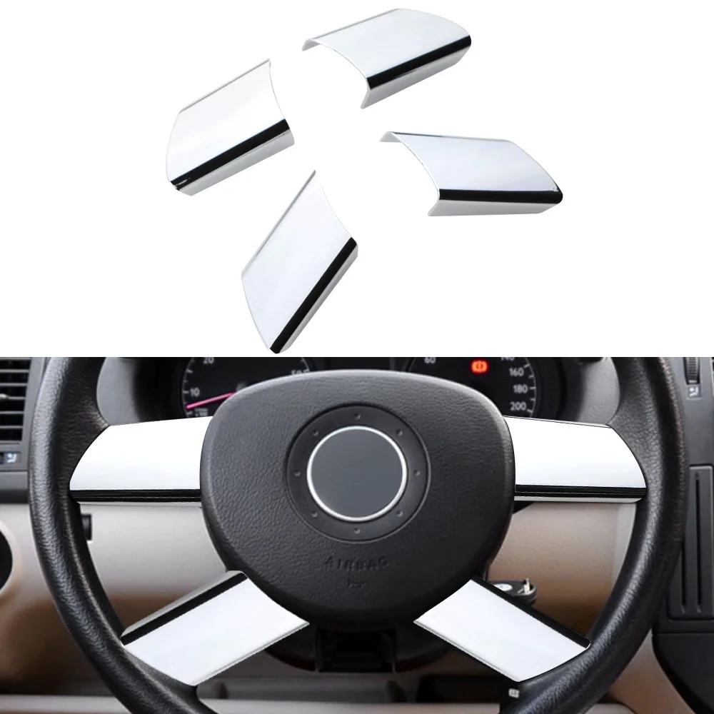 Car Steering Wheel Trim Cover Decal for Volkswagen VW Polo 2004 - 2008 Steering Wheel Decoration Sticker Interior Accessories
