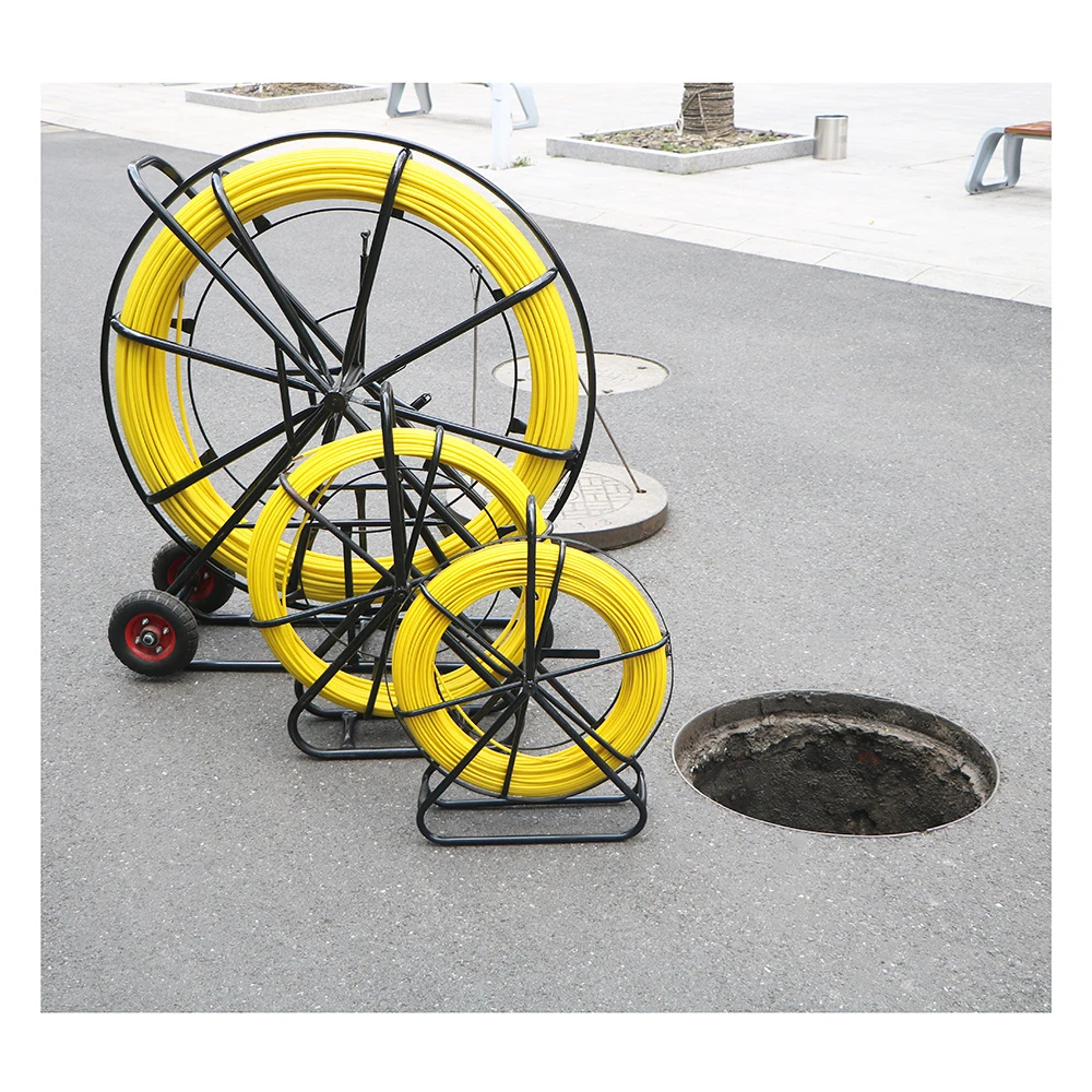 8mm 200m Cooper Wire Fiber Cable Laying Duct Rodder Fishtape Puller Push Rod Used for Underground Cable Running for FTTH