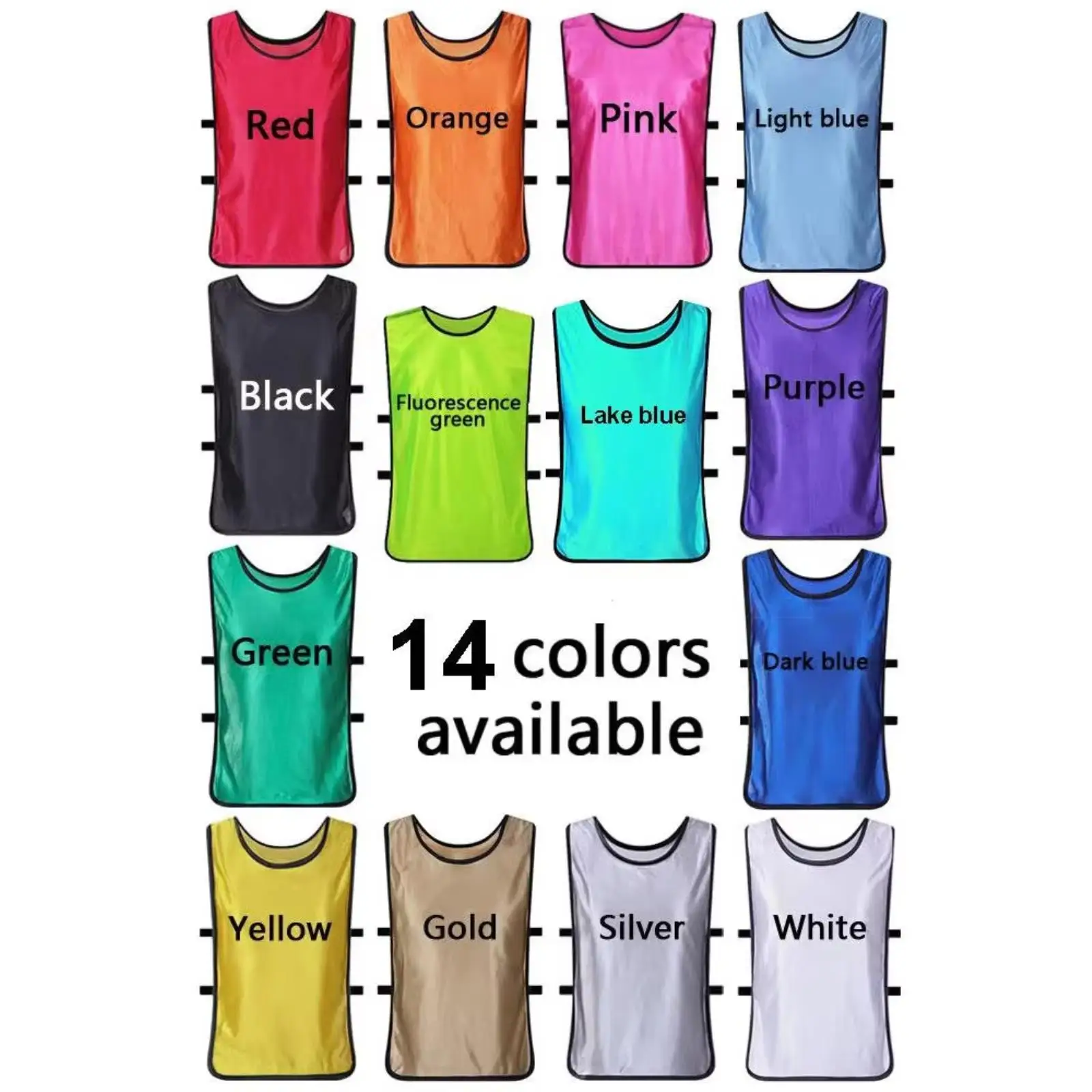 12PCS Football Training Vests （M-XL） Mesh Scrimmage Pinnies for Soccer Basketball Volleyball Rugby Team Sports Practice Jerseys image 6