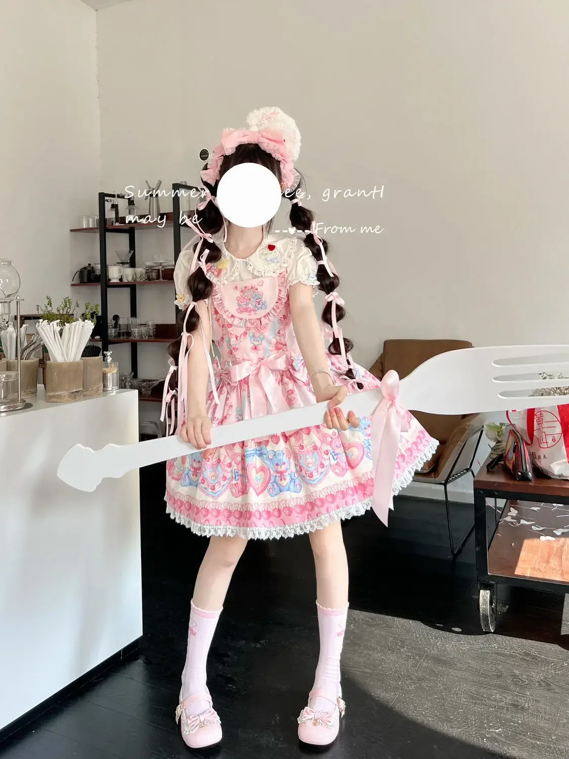 

MAGOGO Sweet Lolita JSK Princess Dress Женское милое платье с мультяшным принтом и бантом, кружевное вечернее платье на бретелях для девочек, мини-платье Harajuku Kawaii Y2k