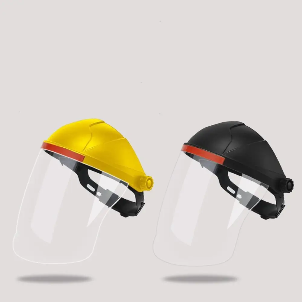 PC البلاستيك لحام قناع واقٍ مكافحة سبلاش الوجه الجبهة قناع لحام خوذة المضادة للصدمات المضادة للأشعة فوق البنفسجية واقية واقي الوجه طحن