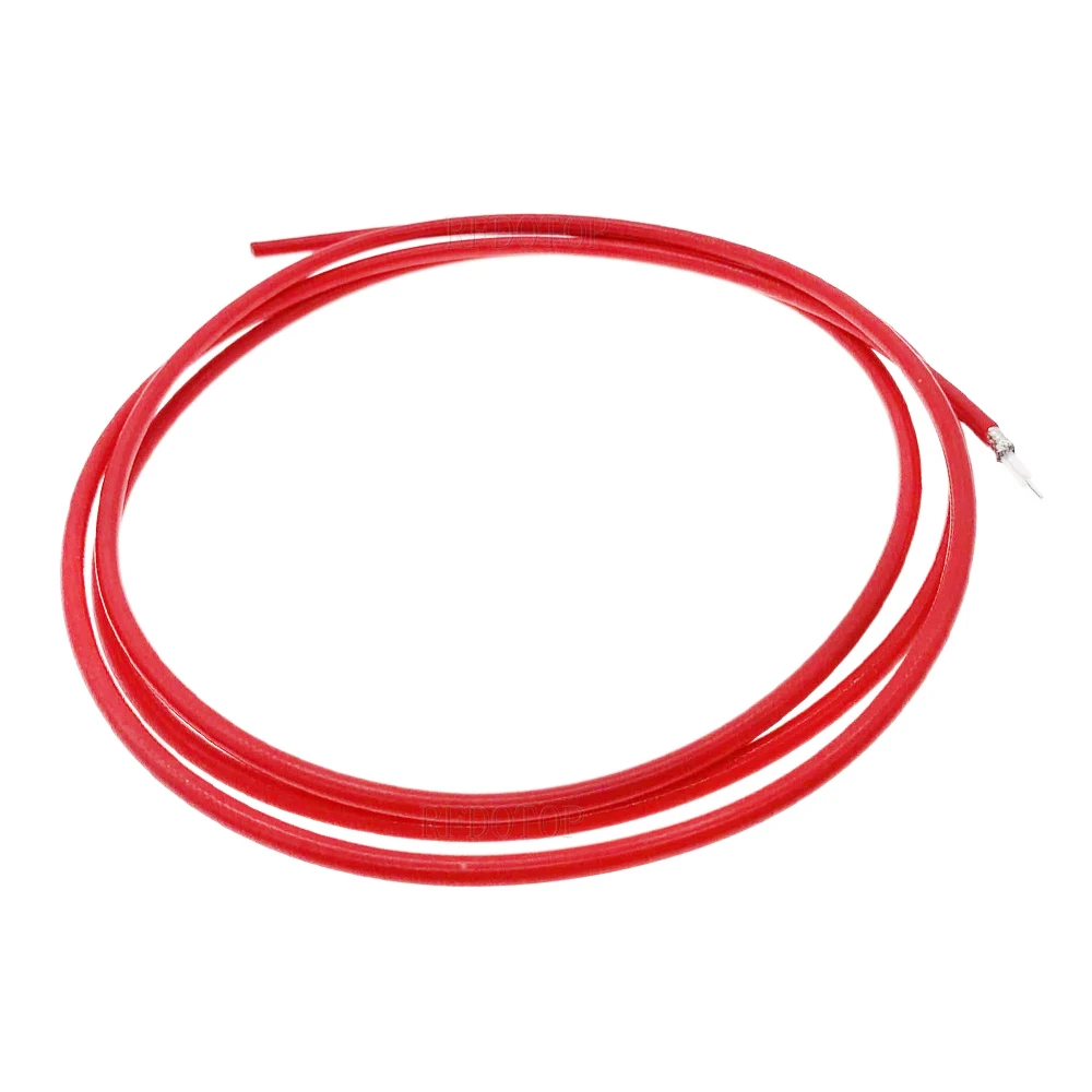 Semi-Flexible Red RG405 Coaxial Cable High Frequency Test Cable 50ohm 086 RF Coaxial Cable Pigtail Jumper Blue/Red/Silver Color