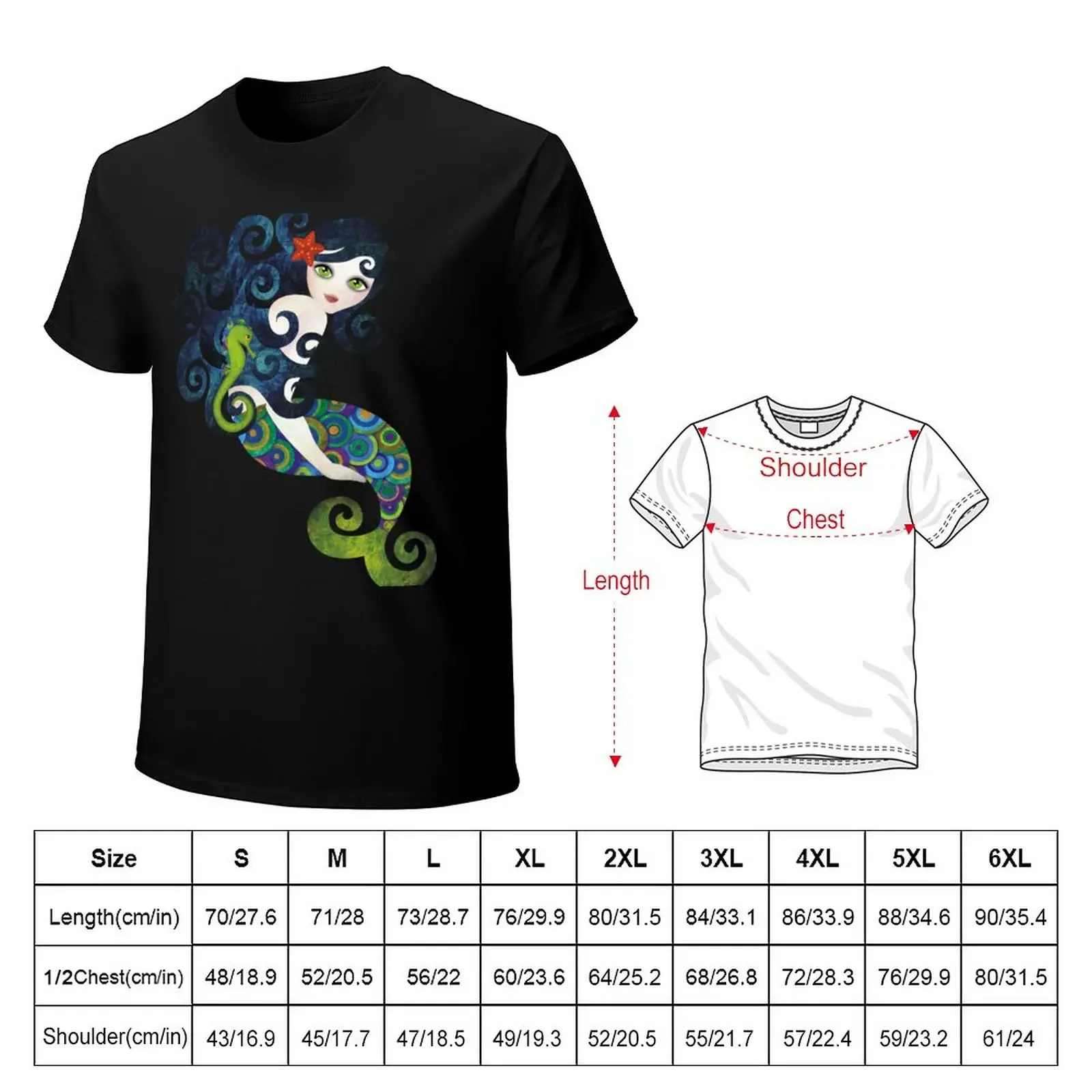 Aquamarine Mermaid T-Shirt anime plus sizes quick-drying fruit of the loom mens t shirts