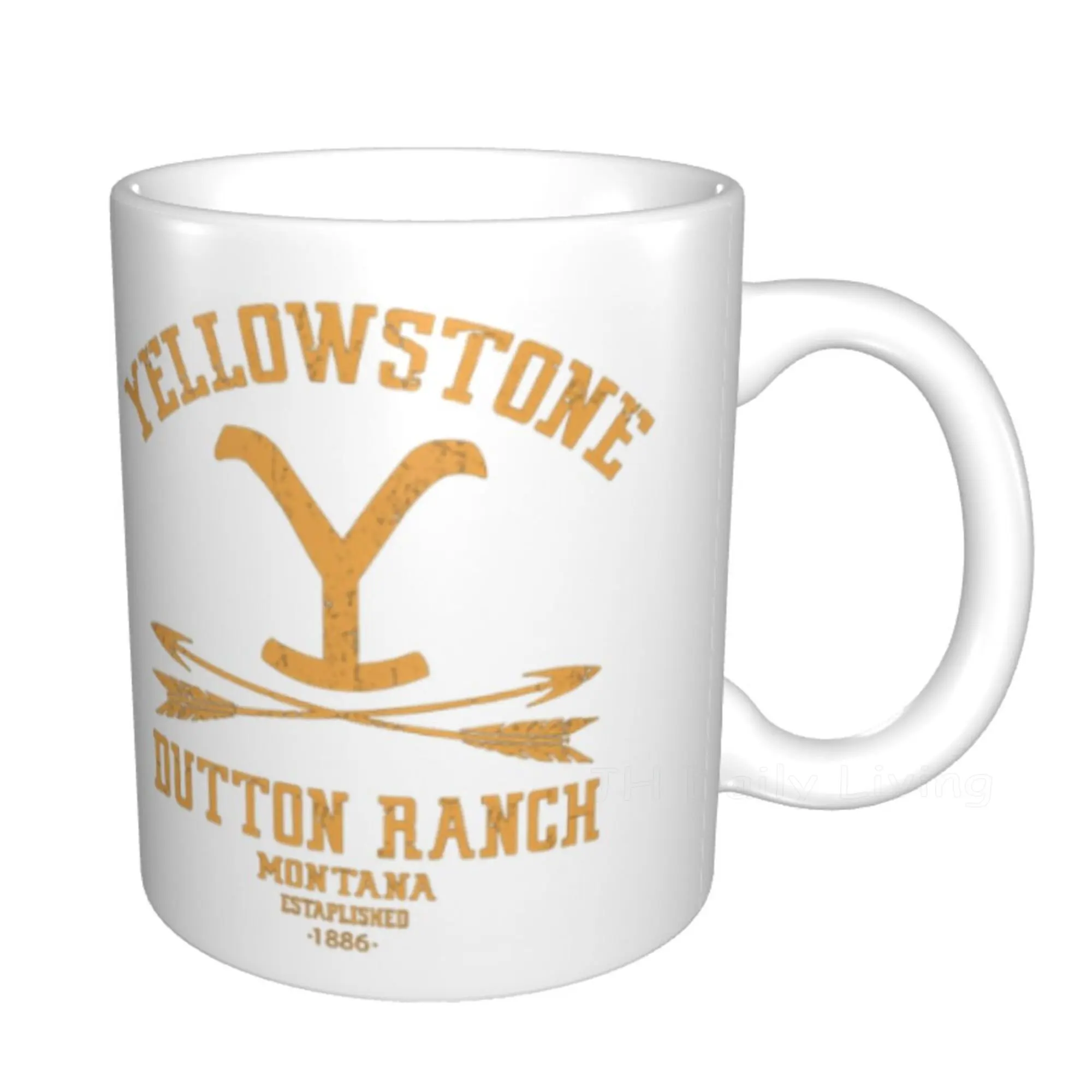 Yellowstone Dutton Ranch Creative Coffee Cups and Mugs 11 oz Fashion Ceramic Mug Tea Milk Cocoa Cup Unique Office Gift