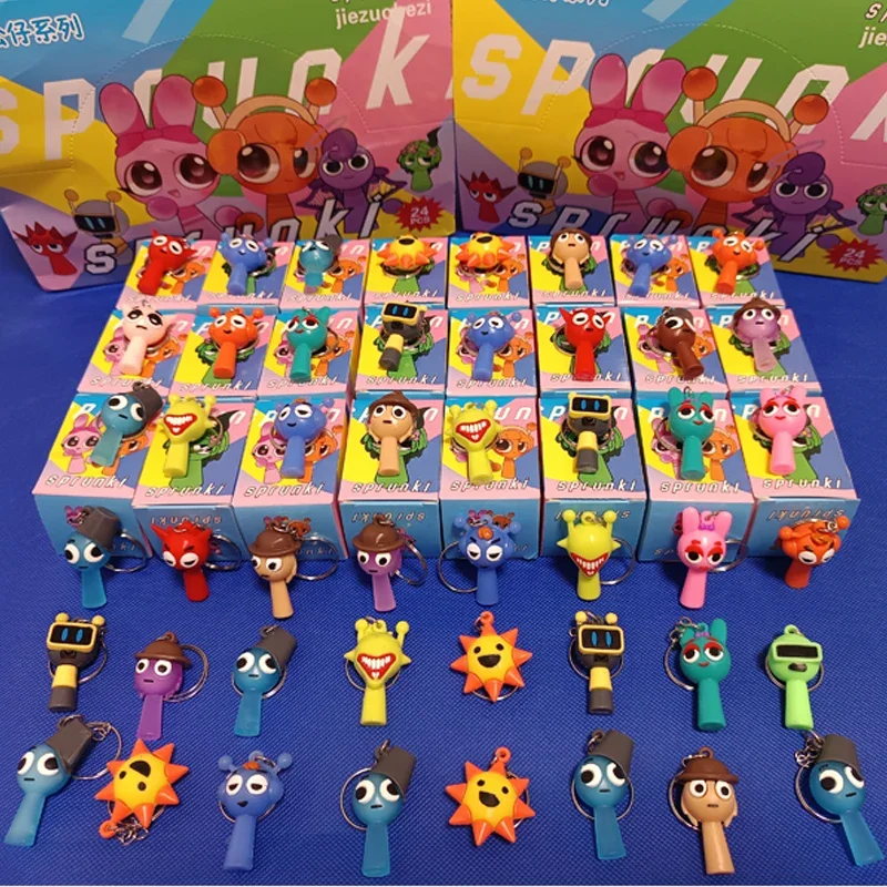 Nuevo conjunto de caja ciega Sprunki, juegos calientes de dibujos animados, muñeca coleccionable, juguete Sprunki, juego de acción de Anime, regalos de cumpleaños para niños, juguete