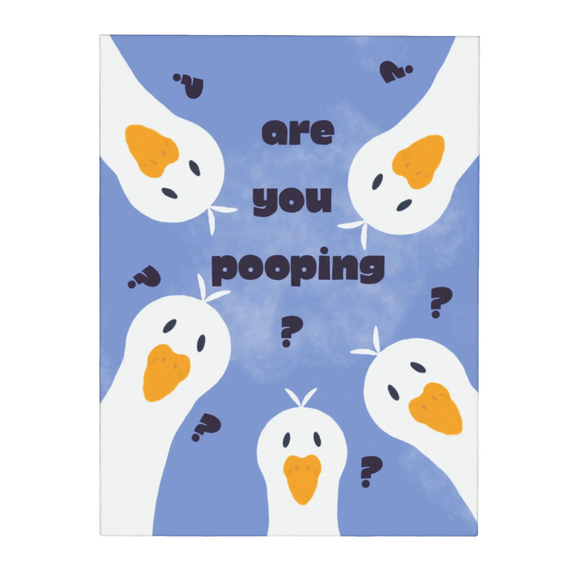 Wall Hanging Art Canvas Painting for Indoor Home Wall Decoration  Unframed Decor Artwork Are You Pooping Gift 12x16inch