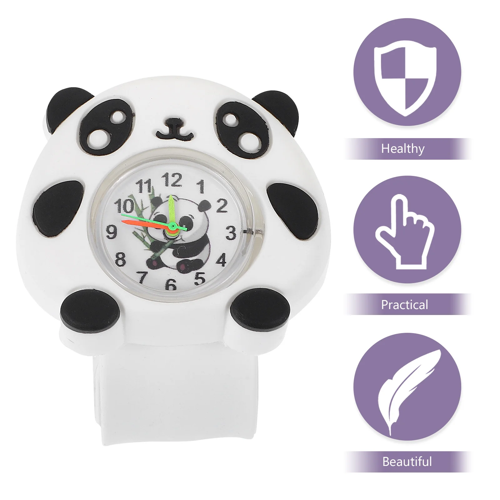 

Часы с милым рисунком панды для наручных часов с мультяшным ремешком, приятные для кожи, милые студенческие часы