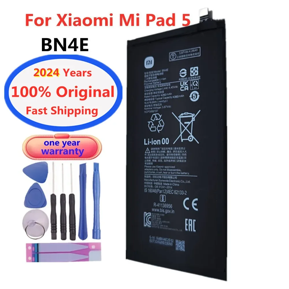 

2024 Years Xiao Mi BN4E Original Phone Battery For Xiaomi Mi Pad 5 Pad5 Tablet Battery Genuine 4360mAh Rechargeable Bateria