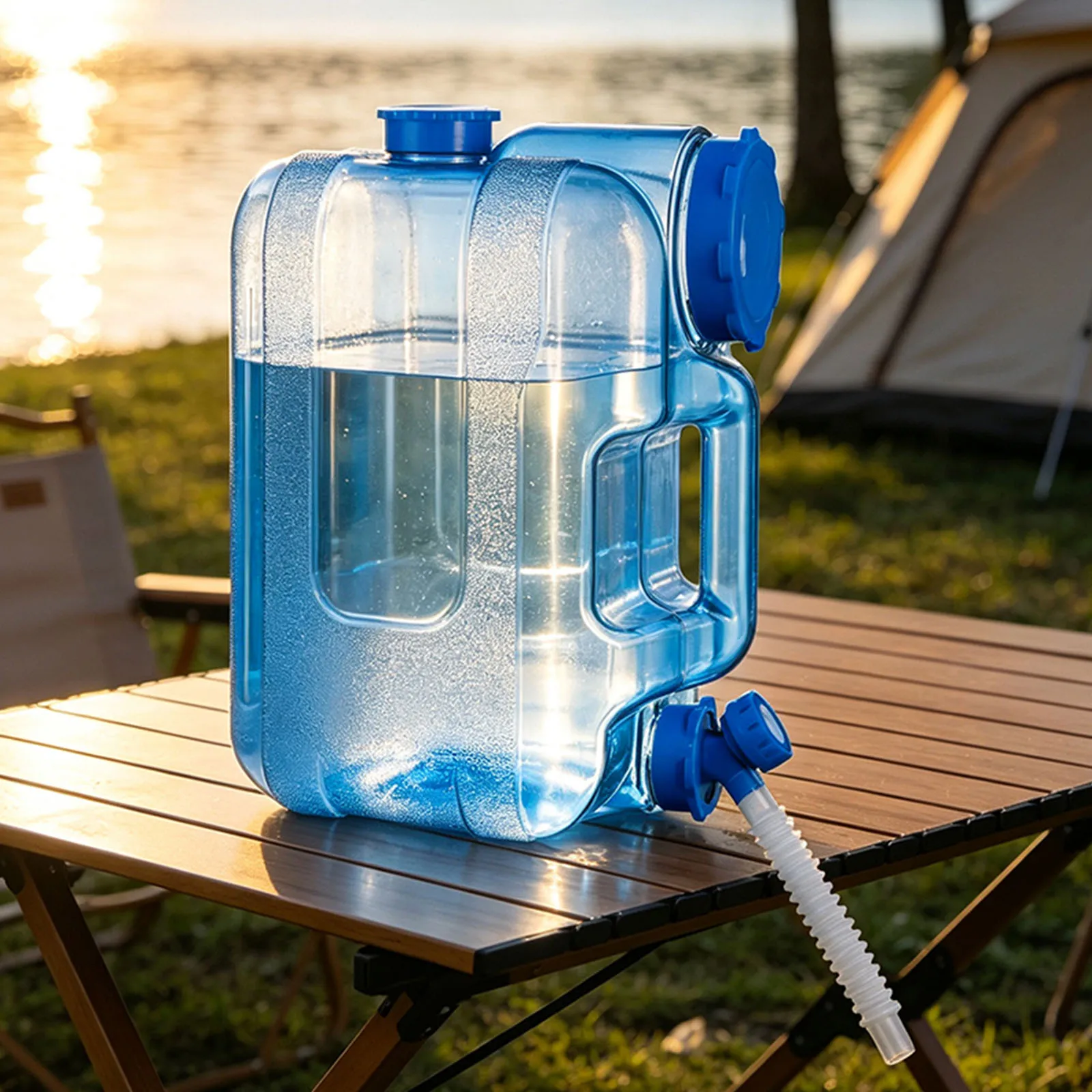 12 L Camping Water Container Built-In Handles Multifunction Waters Storage Containers for Outdoor Hiking Camping