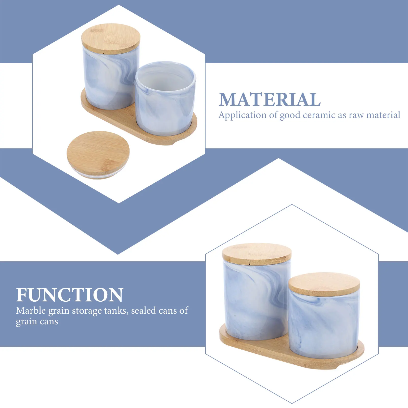 

1 Set Of Marble Design Airtight Ceramic Tea Box For Loose Tea Dried Fruit Storage Kitchen Home Candy Sugar Jar Container Holder