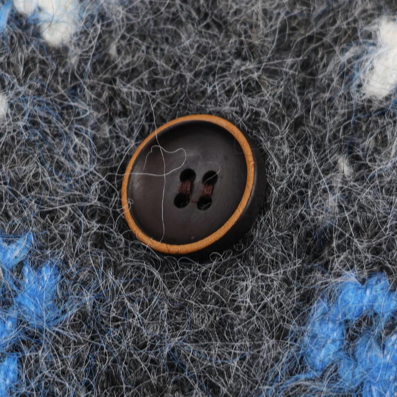 Осенне-зимняя европейская и американская женская одежда, новый свободный жаккардовый вязаный повседневный свитер с воротником-стойкой, кардиган