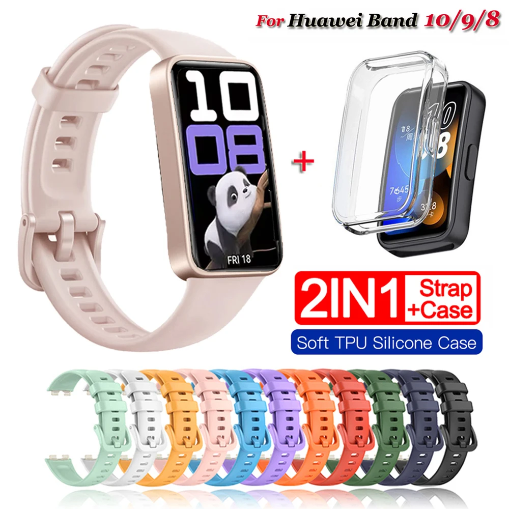 

Силиконовые ремешки для часов для Huawei Band 10 9 8, сменный универсальный ремешок для браслета Huawei Band 10 Correa