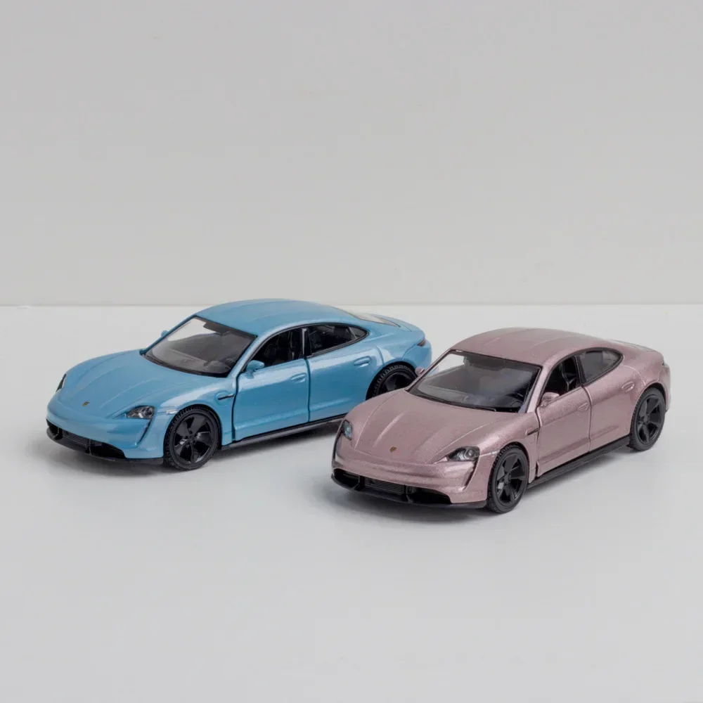 1:36 Scale Porsches Taycan Diecast Alloy Metal Luxury Car Model Pull Back Car Toys With Collection