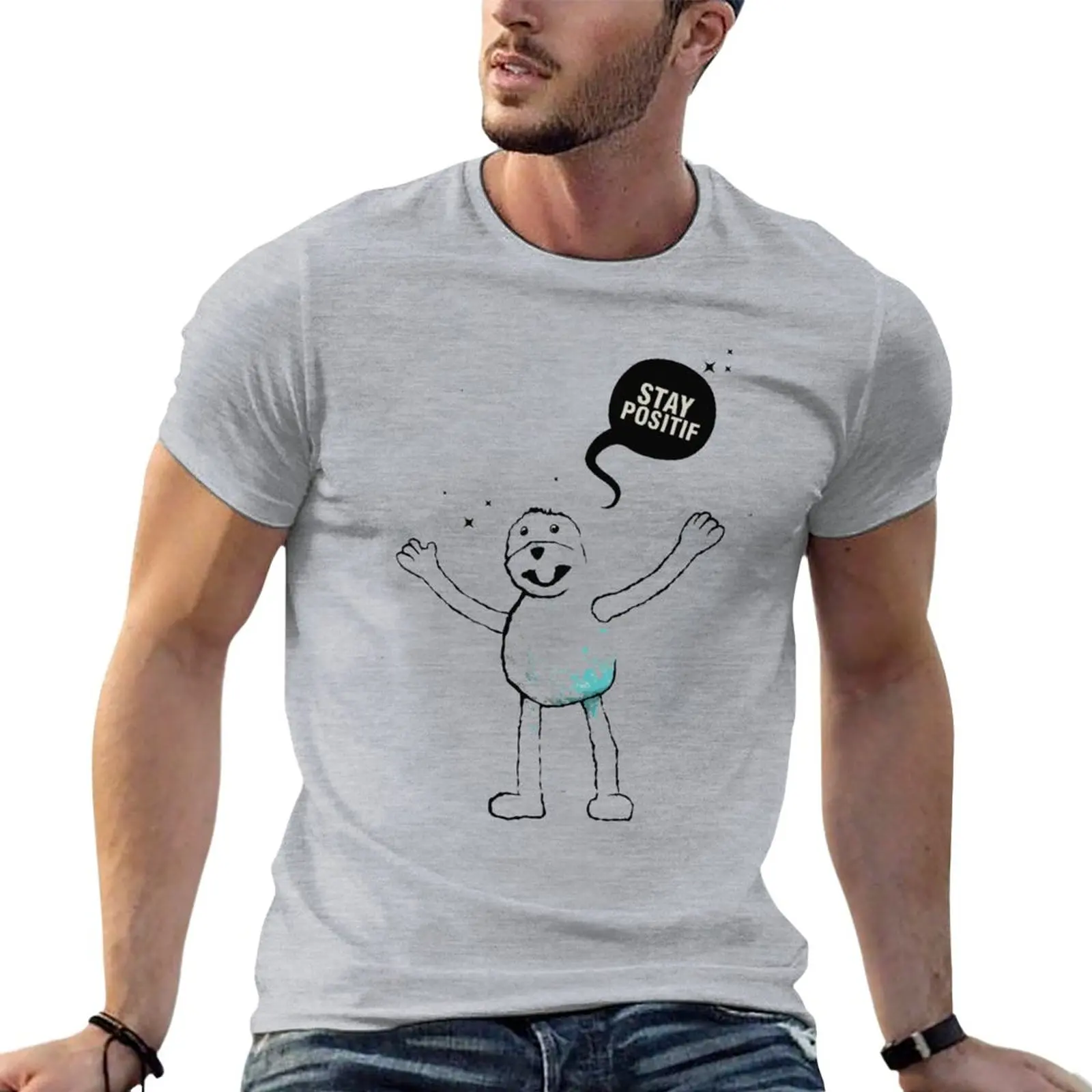 

Flat Eric (Mr. Oizo) - Stay Positif T-Shirt tees cute tops customizeds quick-drying t shirt for men