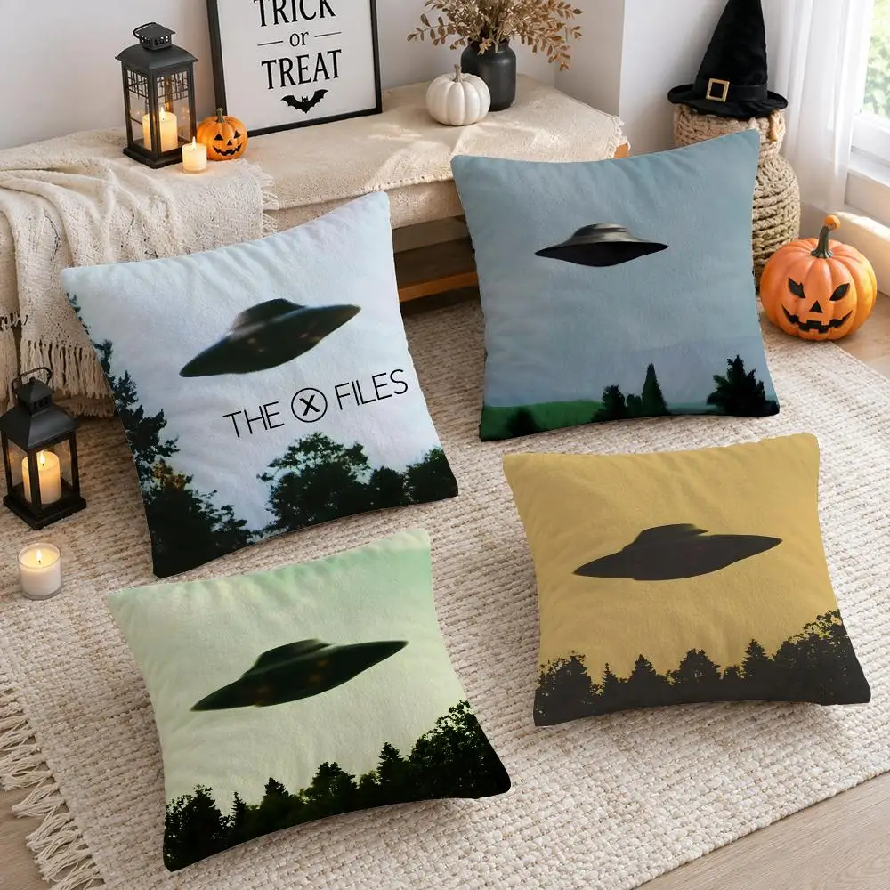 The X-Files I Want To Believe Movie Cushion Cover Plush Decorative Pillow Case With Hidden Zipper Cutecore Room Decor For Home