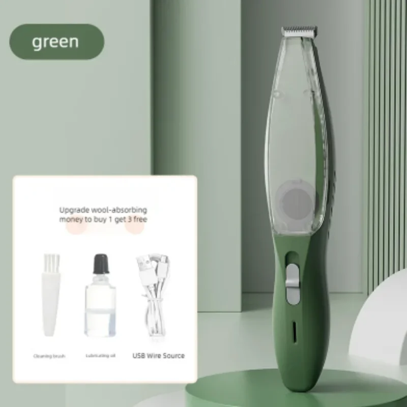 Electric Cat Grooming Tool with Low Noise Hair Suction Full Set Bass Shaver Vacuum Cleaner Quiet Pet Hair Removal for Cats