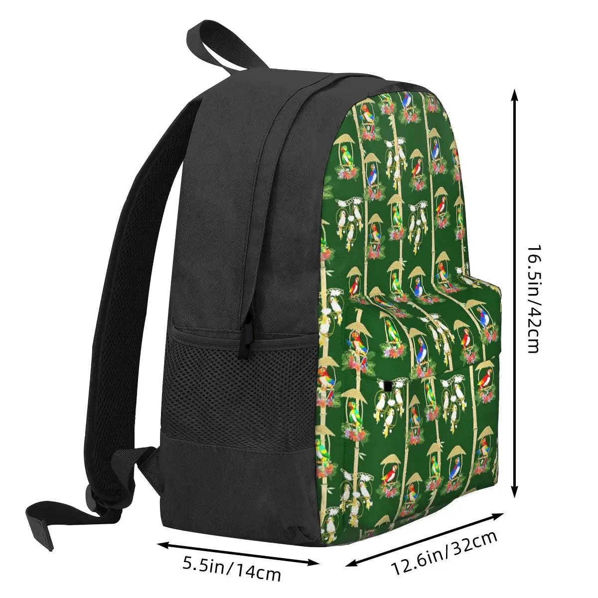 Mochilas Tiki Room Birds para meninos e meninas, mochilas escolares para estudantes, mochila infantil dos desenhos animados, bolsa de ombro