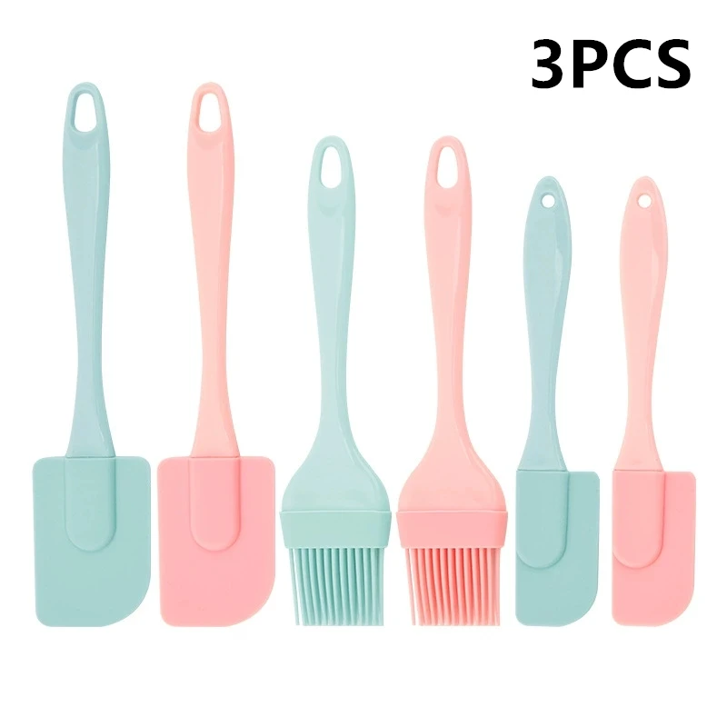 Silicone Cake Scraper Kitchen Non-Stick Cake Cream Spatula Kitchen Cooking Pastry Scraper Mold Brush Tool Baking Accessories