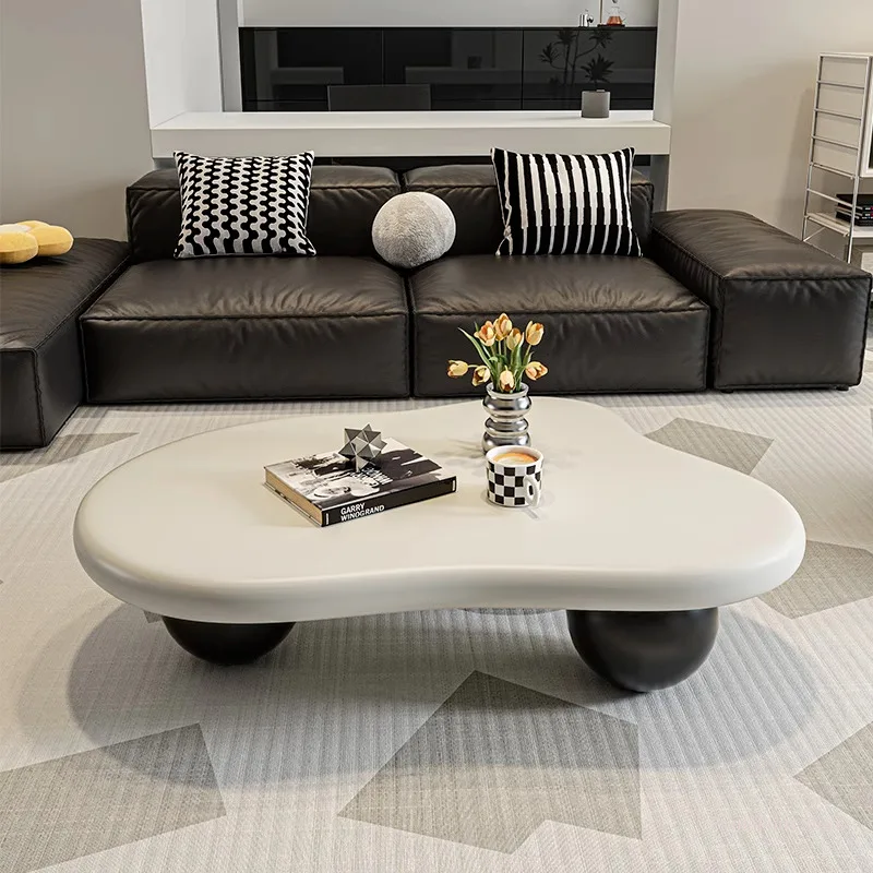 Nordic Minimalist Cloud Coffee Table Irregular Cream Wabi-sabi Small Space
