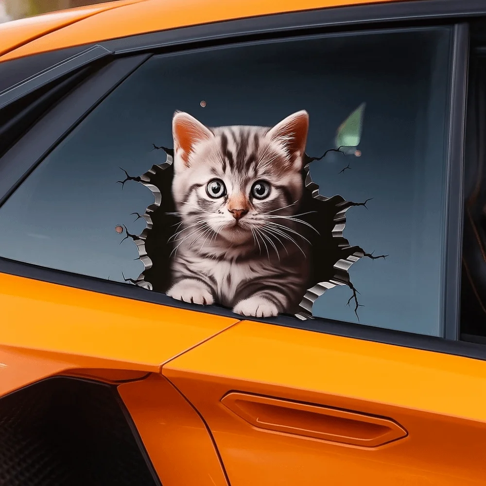 

Прочный 3D кошачий узор авто наклейка милый кузов автомобиля Стайлинг для мотоциклов автомобили ноутбуки наклейка на окно устойчивый к царапинам декор