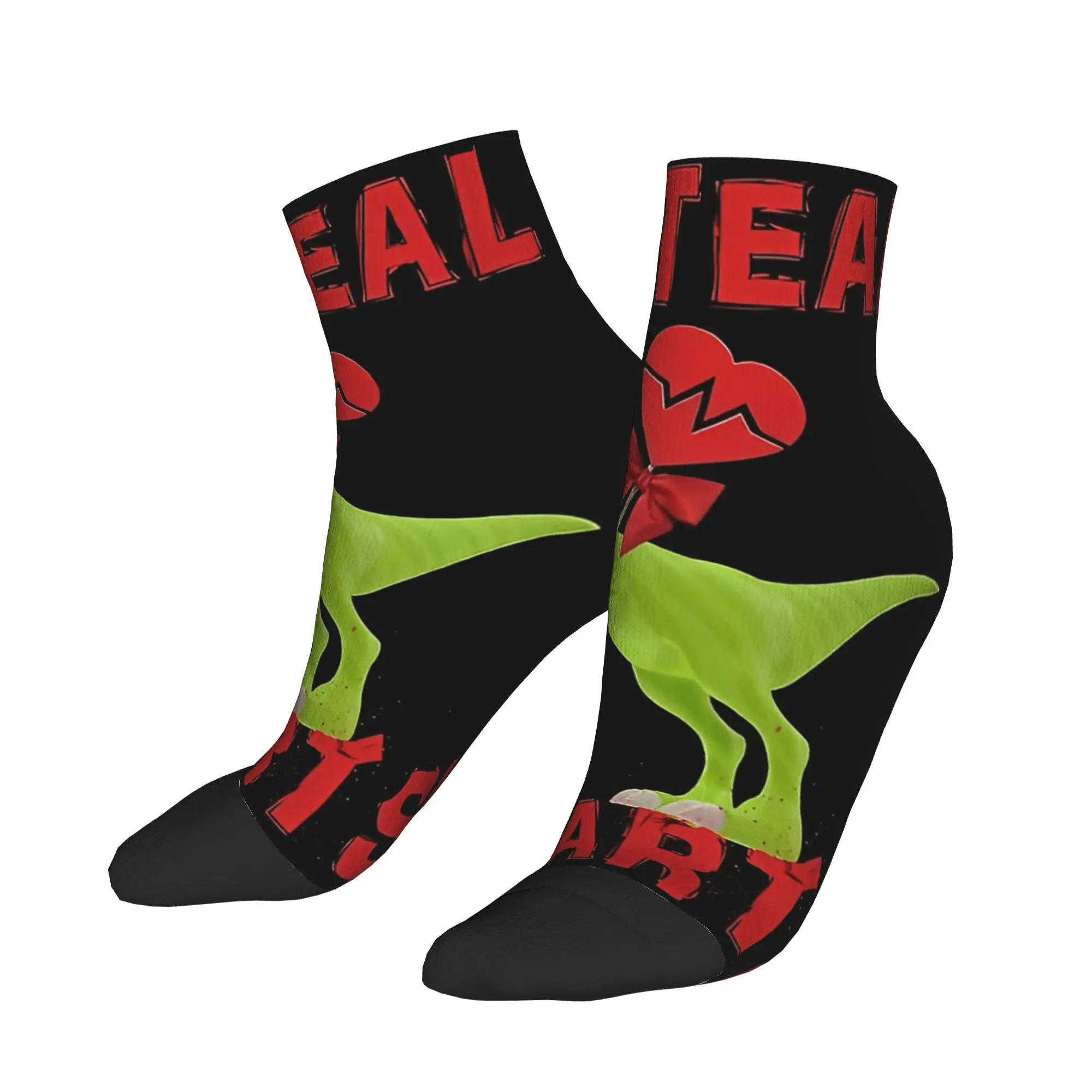 

Men Socks Cute Dinosaurs Elegant Breathable Ankle Sock Summer I Steal Hearts Custom Outdoor Non-Slip Socks