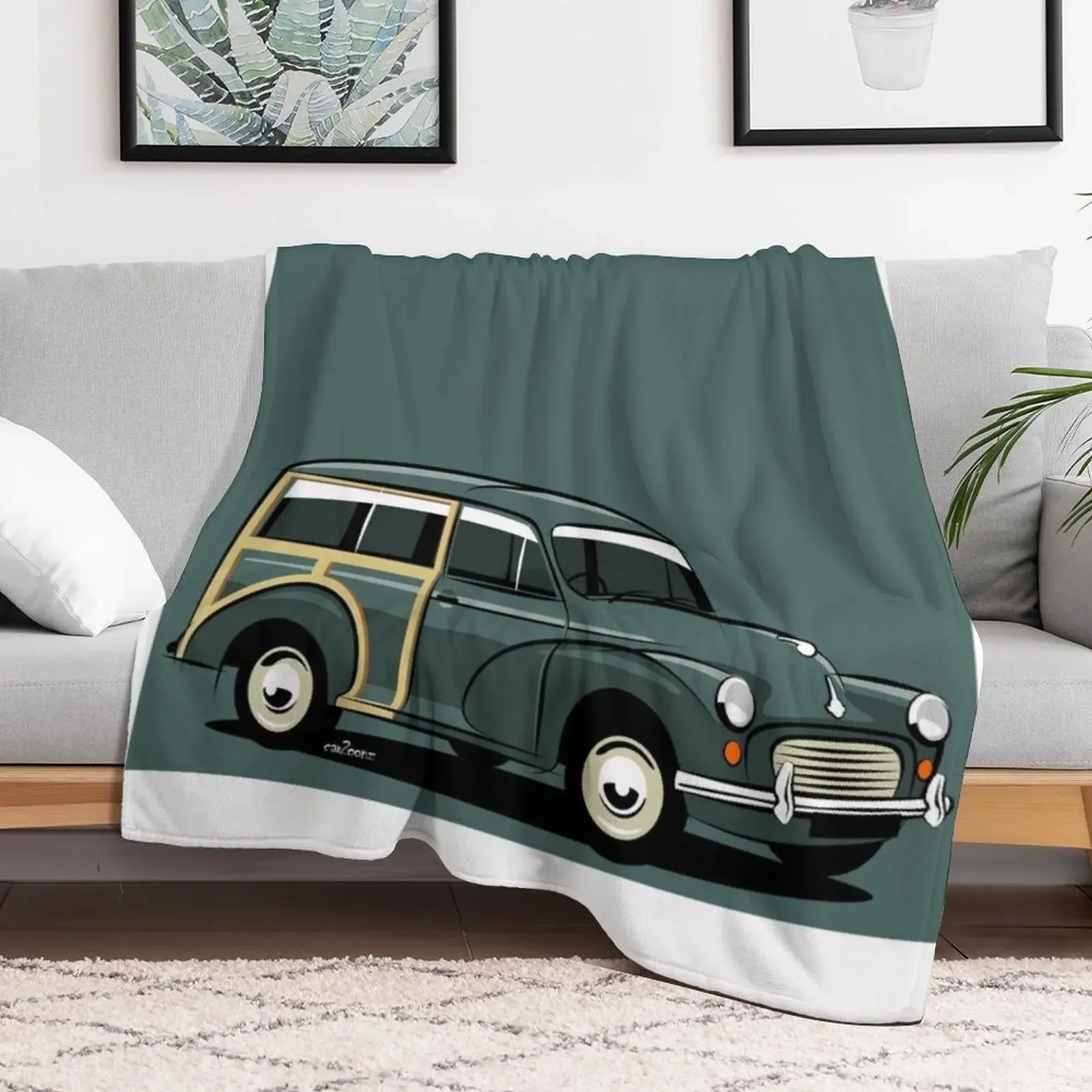 Morris Minor 1000 Traveller green Throw Blanket Men's Soft Warm Throw Blanket for Couch