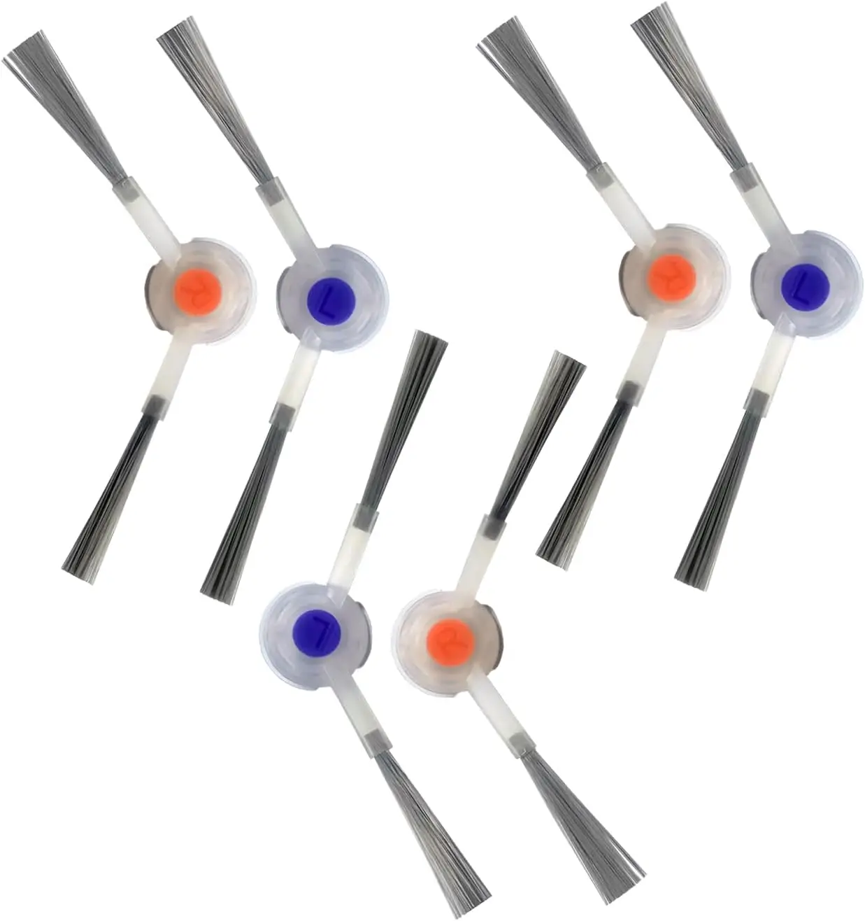 

Набор из 6 боковых щеток для роботов-пылесосов с функцией самоочистки, универсальные и долговечные сменные аксессуары